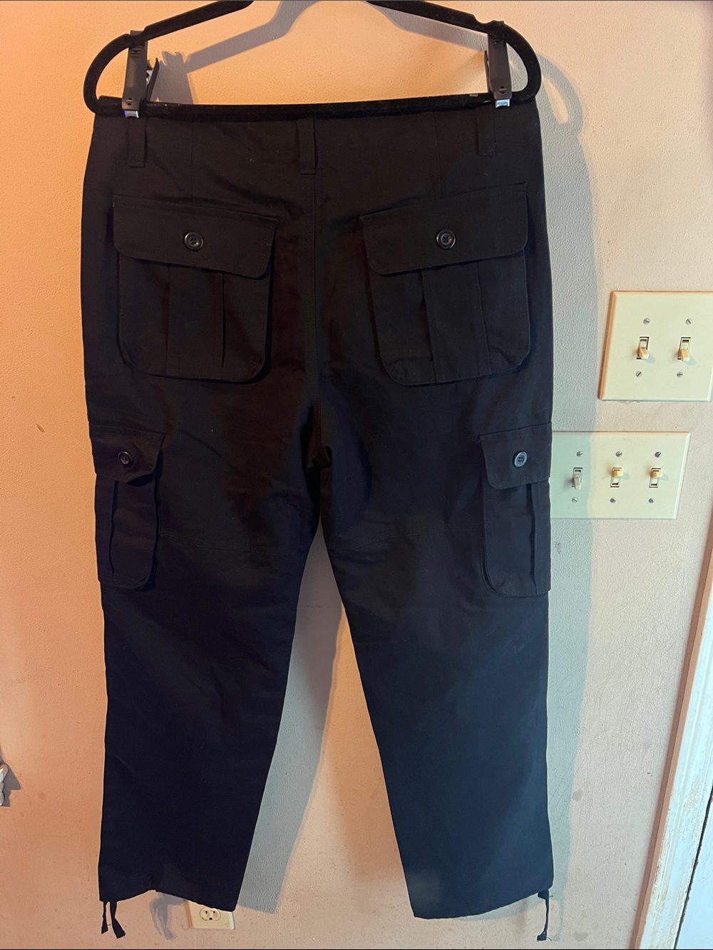 CARHARTT WIP REGULAR CARGO PANTS BLACK SIZE XL - Picture 6 of 7